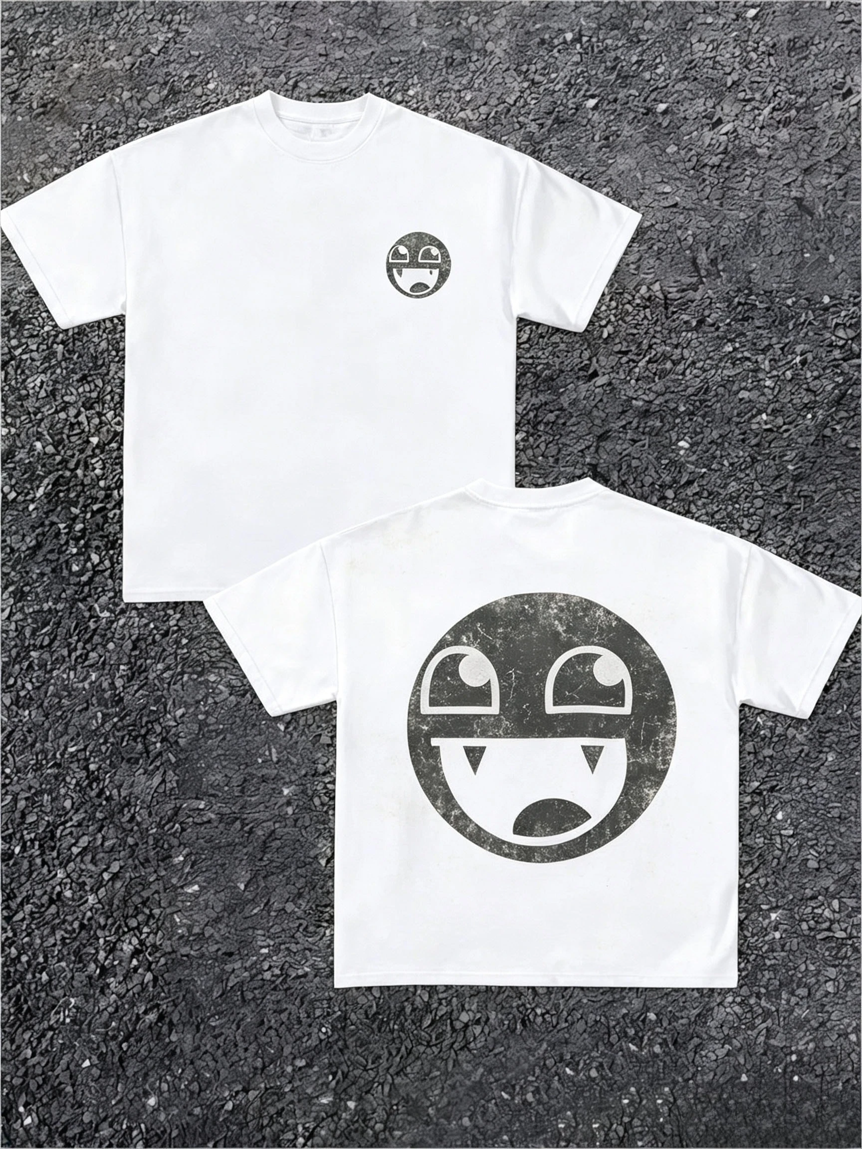 New Summer 2026 T-Shirts: Smiley-face prints, '90s retro cropped tops, Y2K “grunge” style, and 2000s-style tops—unisex