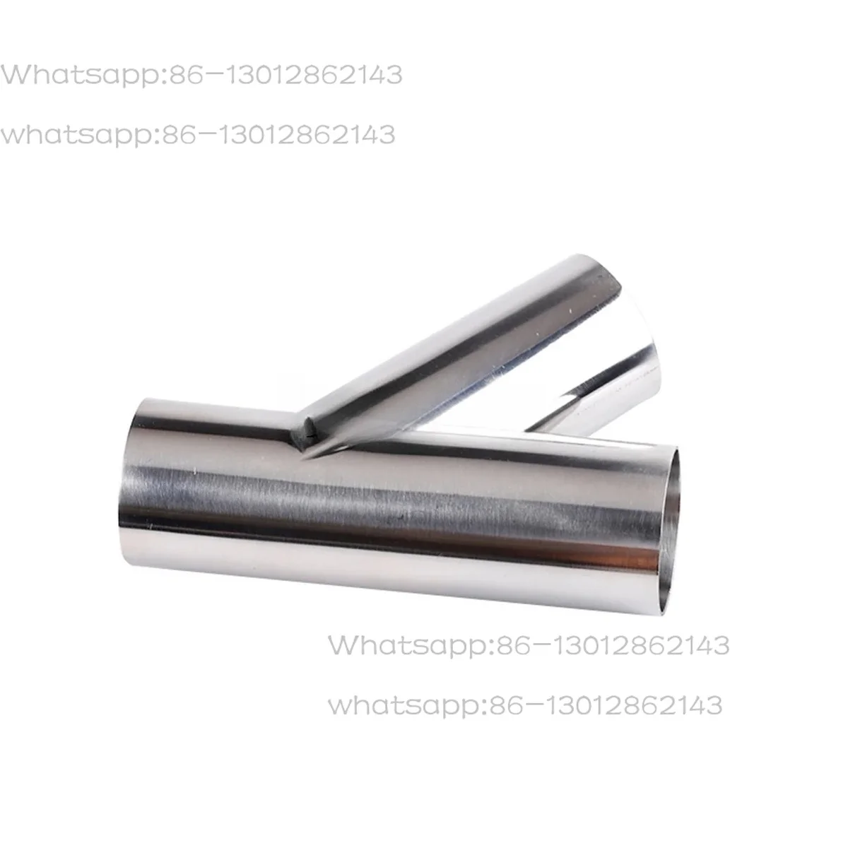 6-1/4" Stainless Steel 304 Welding OD 159mm Sanitary Tee 3 Way Oblique Y Type Shape Pipe Fitting