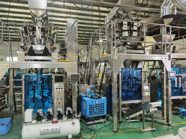 Certification Automatic Fill Seal Packing Machine Dry Wet Noodle Fresh Macaroni Pasta Multihead Weighing Filling Packing Machine