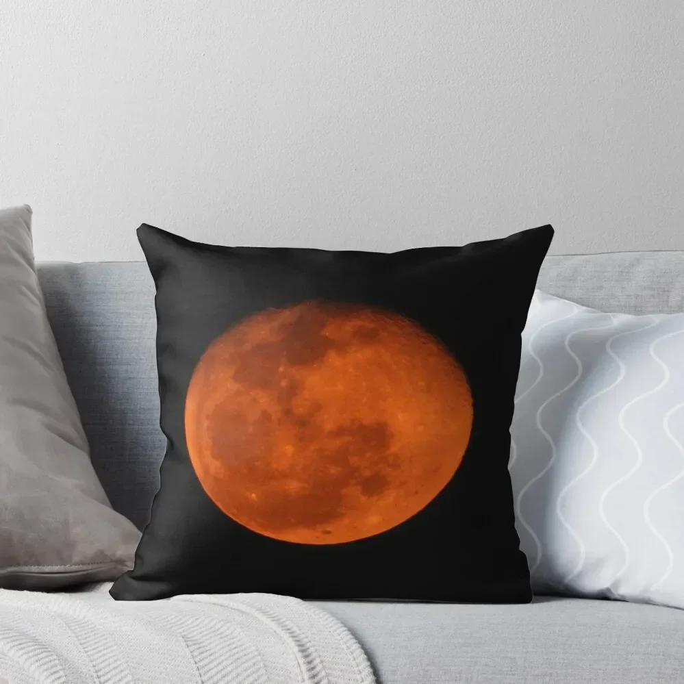 

Orange Moon Photography for Moon Lovers Especially Halloween Throw Pillow Cushion Cover Set christmas pillow case pillow