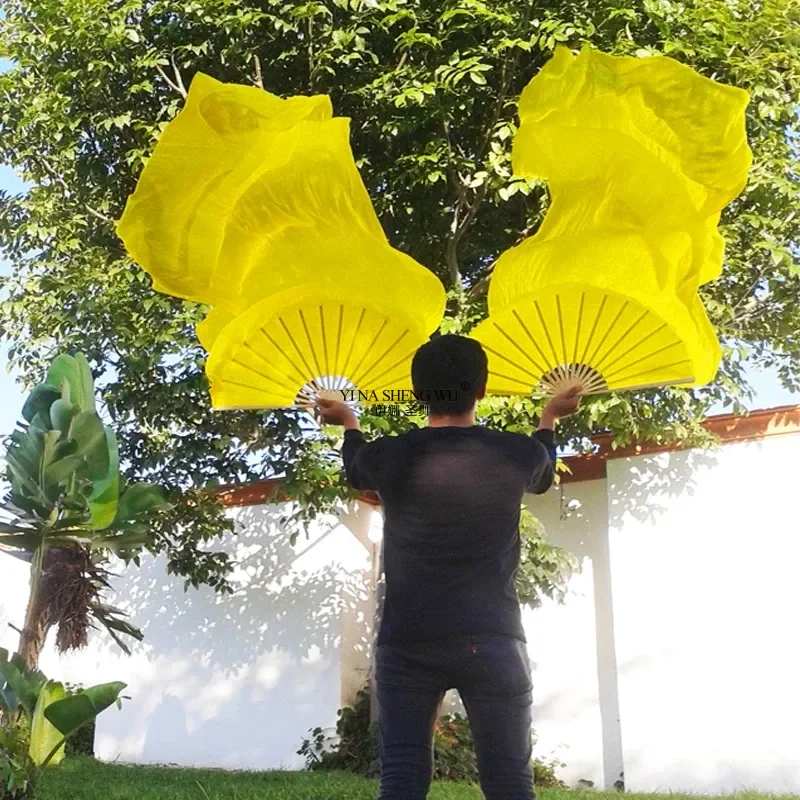 100 Silk Dance Fans 1 Pair Belly Dance Fans For Women Left Hand And Right Hand Bamboo Handle High Quality Silk Fans 9 Colors