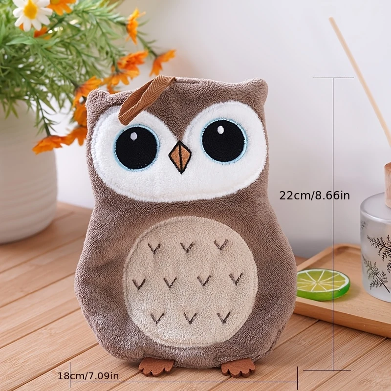 New Arrival Owl Series Bathroom Hanging Hand Towel | Non-She