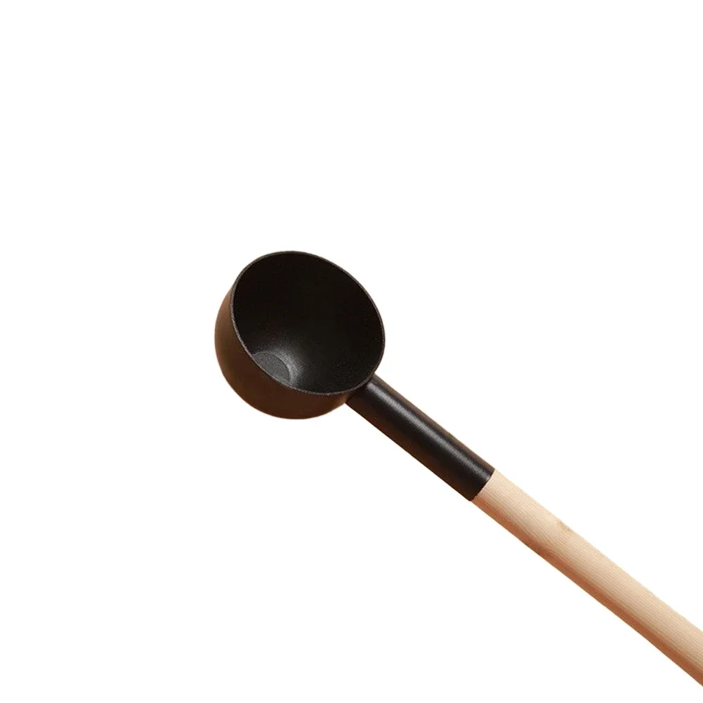 

Relaxation Ritual Aluminum Sauna Ladle Aluminum Ladle With Wooden Handle Sauna Accessory Home Sauna Tool 400ml Capacity
