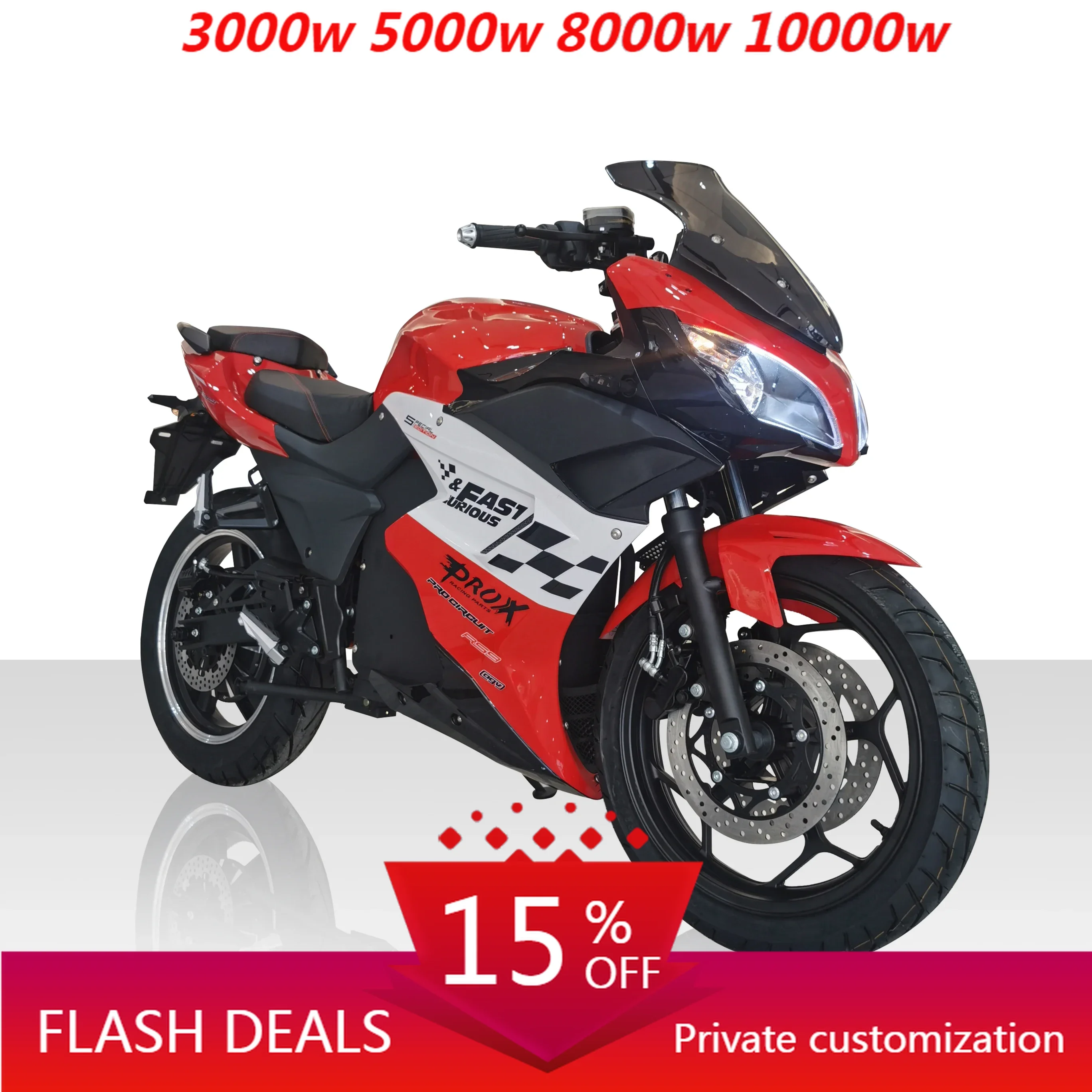 

JUFENG Accessories FlagshipChinese Hot-Sell Big Power Adult Electric Motorcycle 8000W Superior Performance