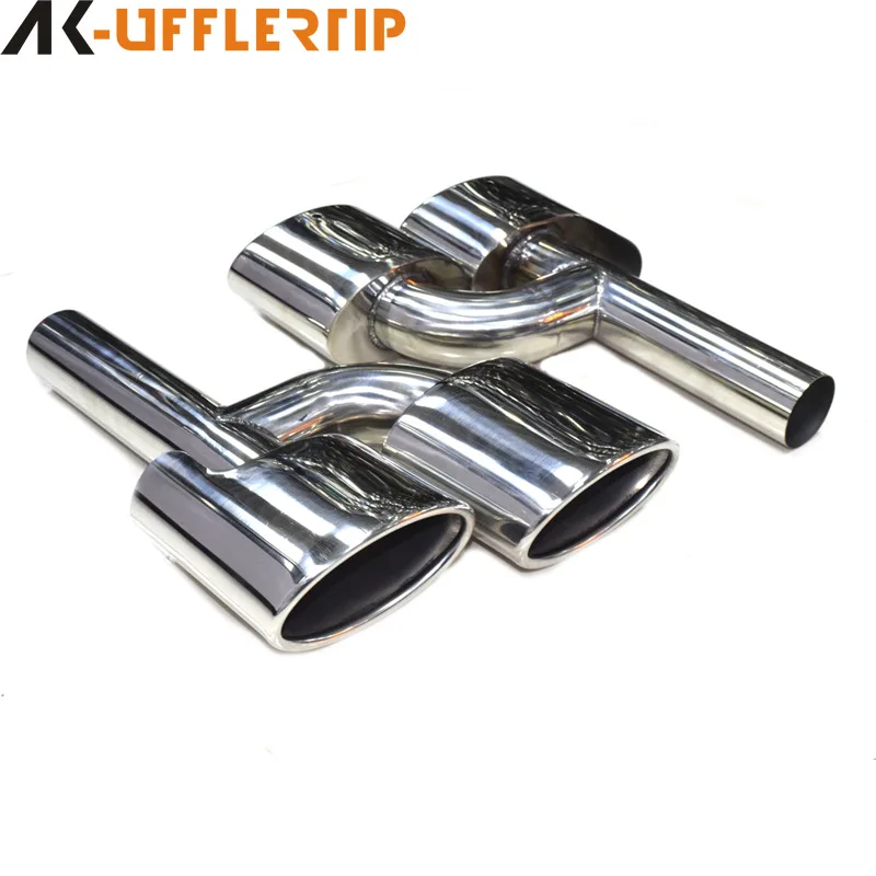 메르세데스-벤츠 C클래스 W204 C200 C260 C300 배기 파이프 개조용 C63 4구 304 스테인리스 스틸 테일 스로트
