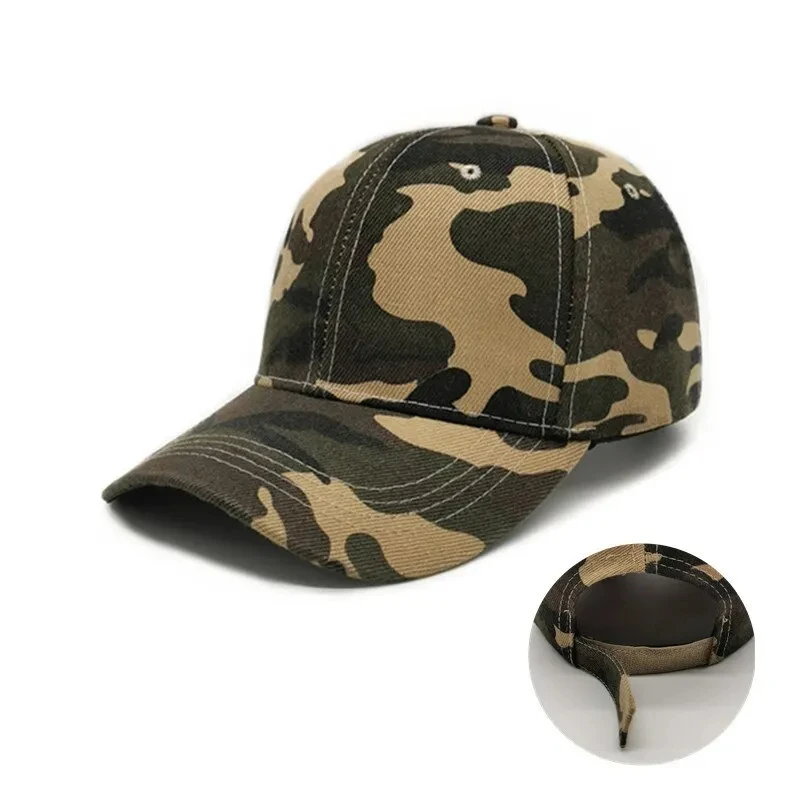 Outdoor Sports Korean Version Hat Men\'s Foreign Trade Cap, Cap, Women\'s Camouflage Baseball Cap, Solid Color Sunscreen