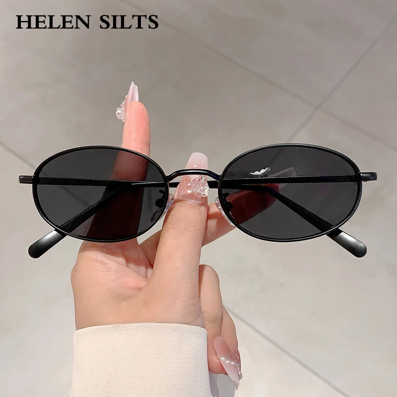 Fashion Oval Sunglasses Men Women Gradient Ocean Lenses Luxury Brand Stylish Shades