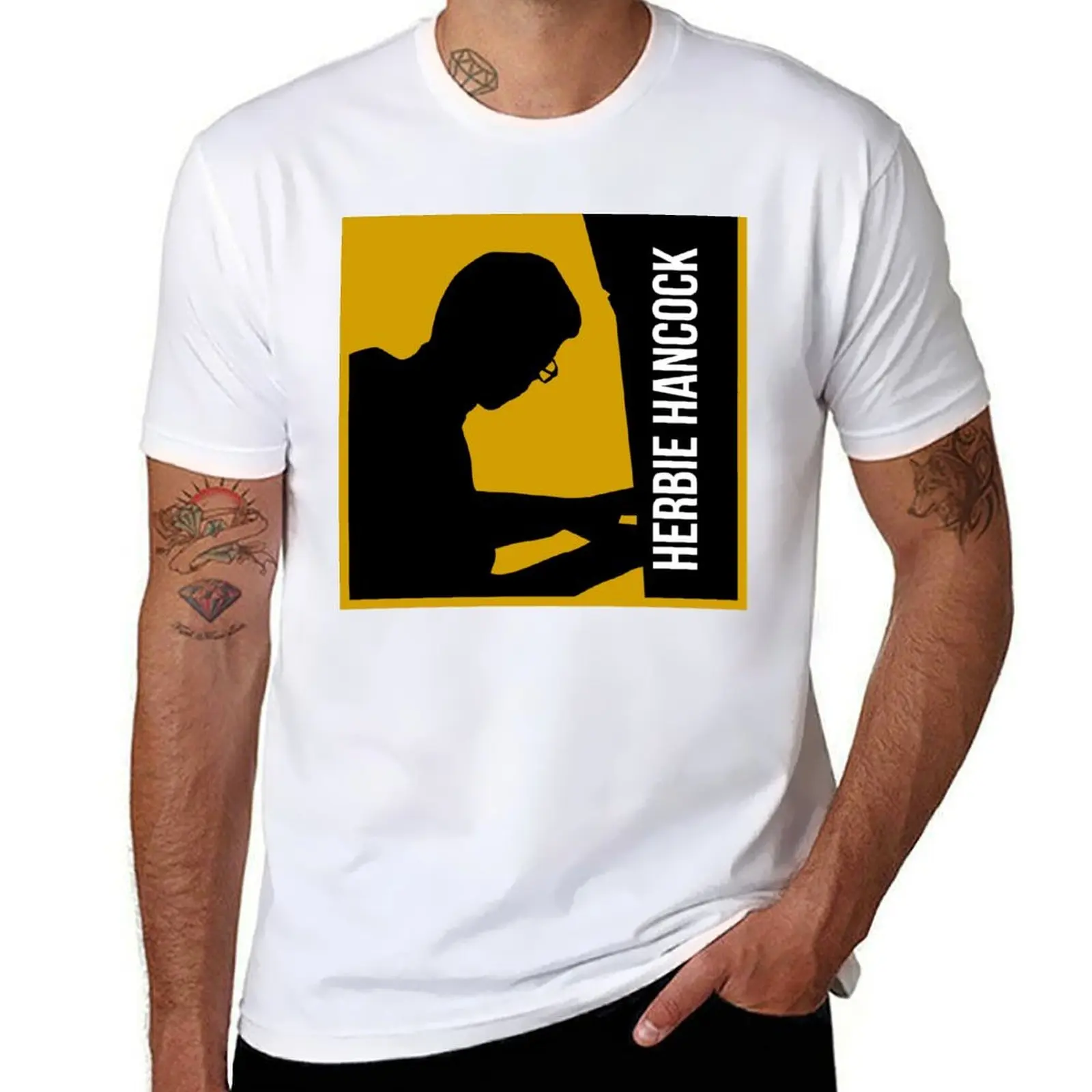 

Herbie hancock T-Shirt man t shirts high quality luxury brand t shirts for man graphic vintage T-Shirt