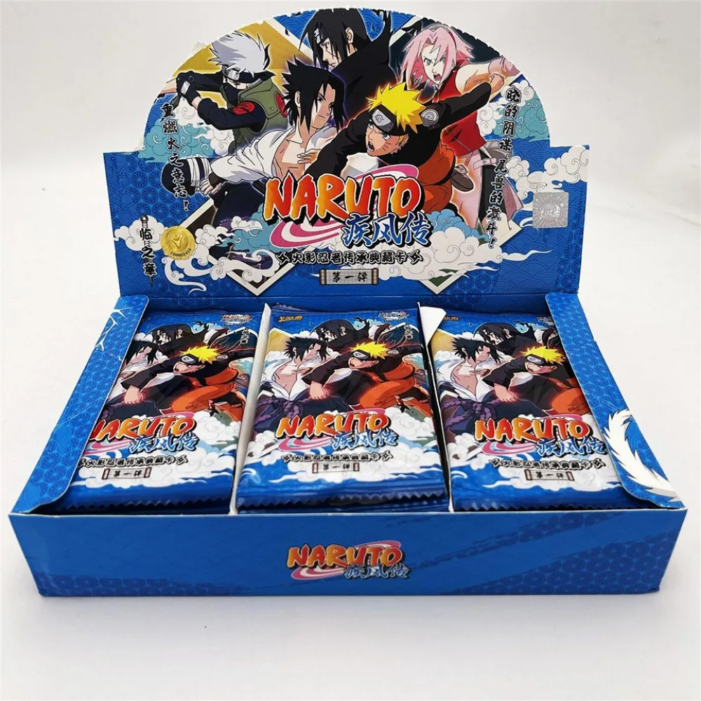 KAYOU Full Set Naruto Collection Card Akatsuki Leading Member Uchiha Itachi Konan Sasori Aurora Edition AR Cards Kids Gifts Toys