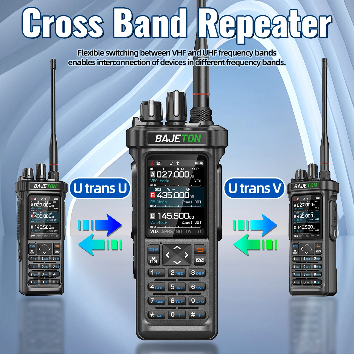 BAJETON BJ-9000 GPS APRS Walkie Talkie 10W CB 27Mhz CB/SSB/HF Bluetooth Programming NOAA ShortWave For RT-950PRO RT-950 Radio