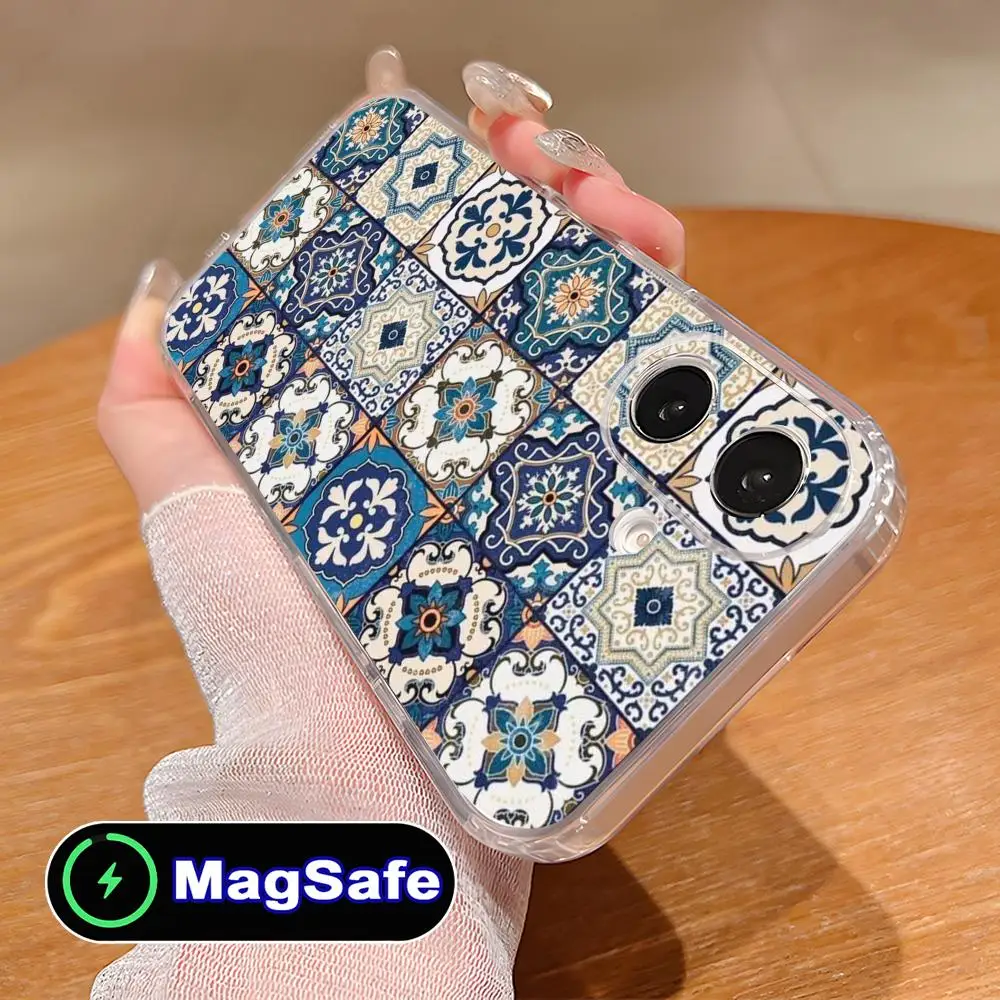 

Испания Alhambra Granada Чехол для телефона для iPhone 17, 16, 15, 14, 13, 12, 11 Air Pro Max Plus Mini Magsafe, прозрачный цветной чехол, красивый чехол