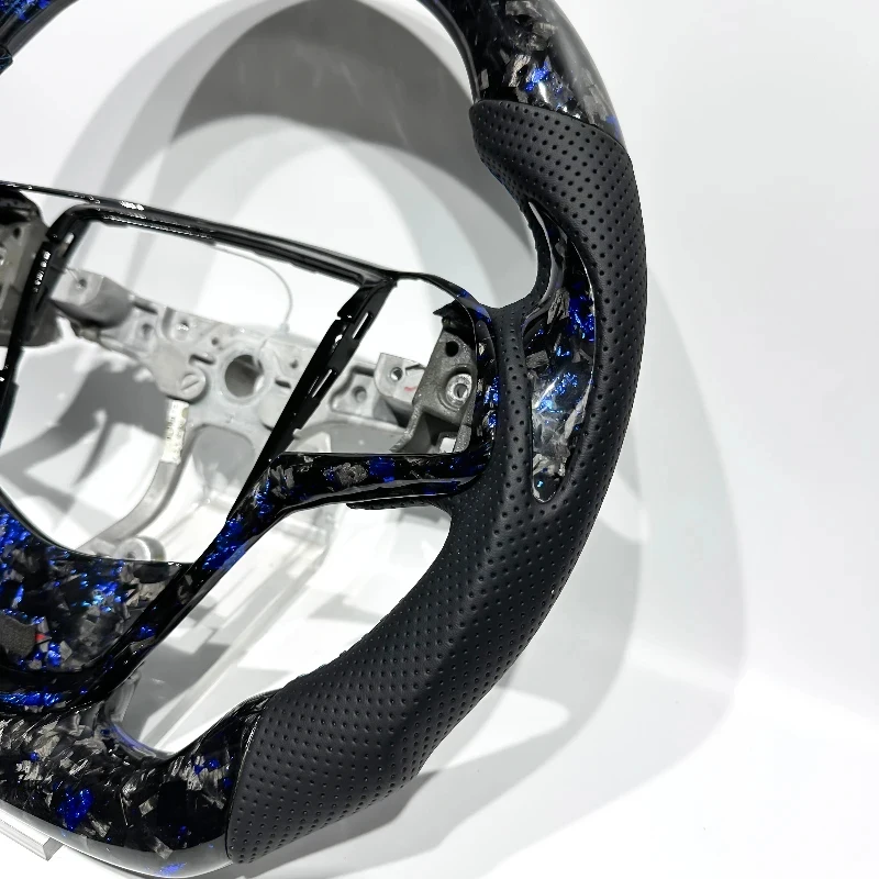 

Suitable Blue Forged Carbon Fiber Steering Wheel High-Quality Accessory ATS ATS L ATS V CT4 CT5 XT4 XT5 - Perfo
