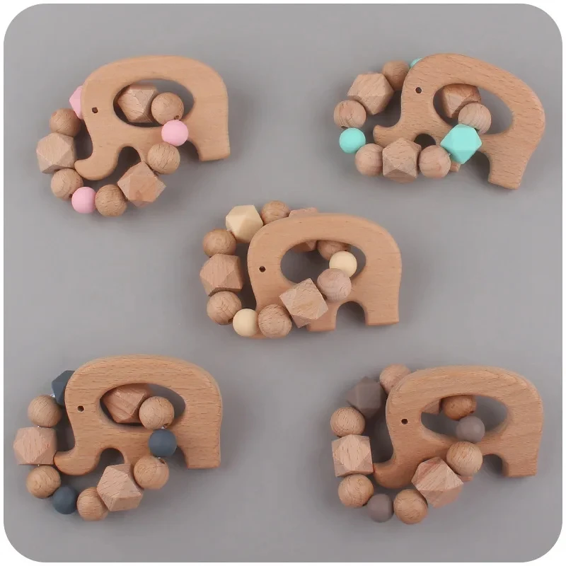 ABCPICK 200pcs Beech Series Boxed Wooden Round Beads Polygonal Geometric DIY Pacifier Chain Jewelry Making Handmade Accessories