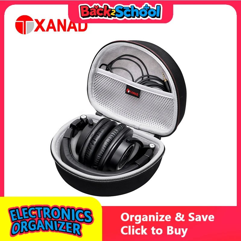 

Жесткий чехол XANAD EVA для Audio-Technica ATH M20X/M20xBT/M30x/M40x/M50X/M50xBT2/M60X/M70X для наушников