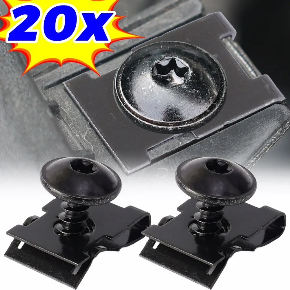 

Self-Tapping Screws U-shaped Clips Car Motorcycle Carbon Steel Anti-Rust Black Coating Auto Modification Spacer Kit for VW Audi