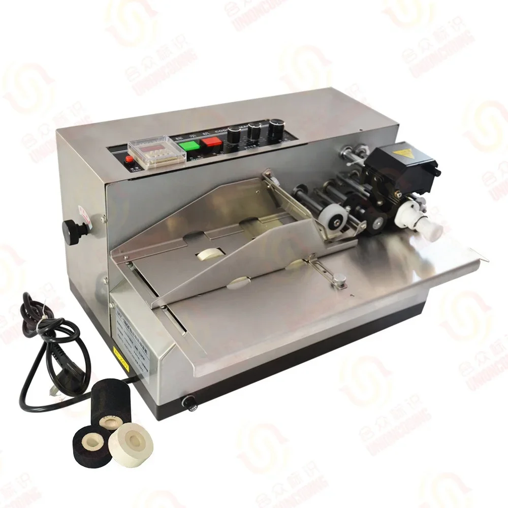 

MY-380 Stainless steel high speed continuous solid Ink Black expiry date carton batch coding printing machine