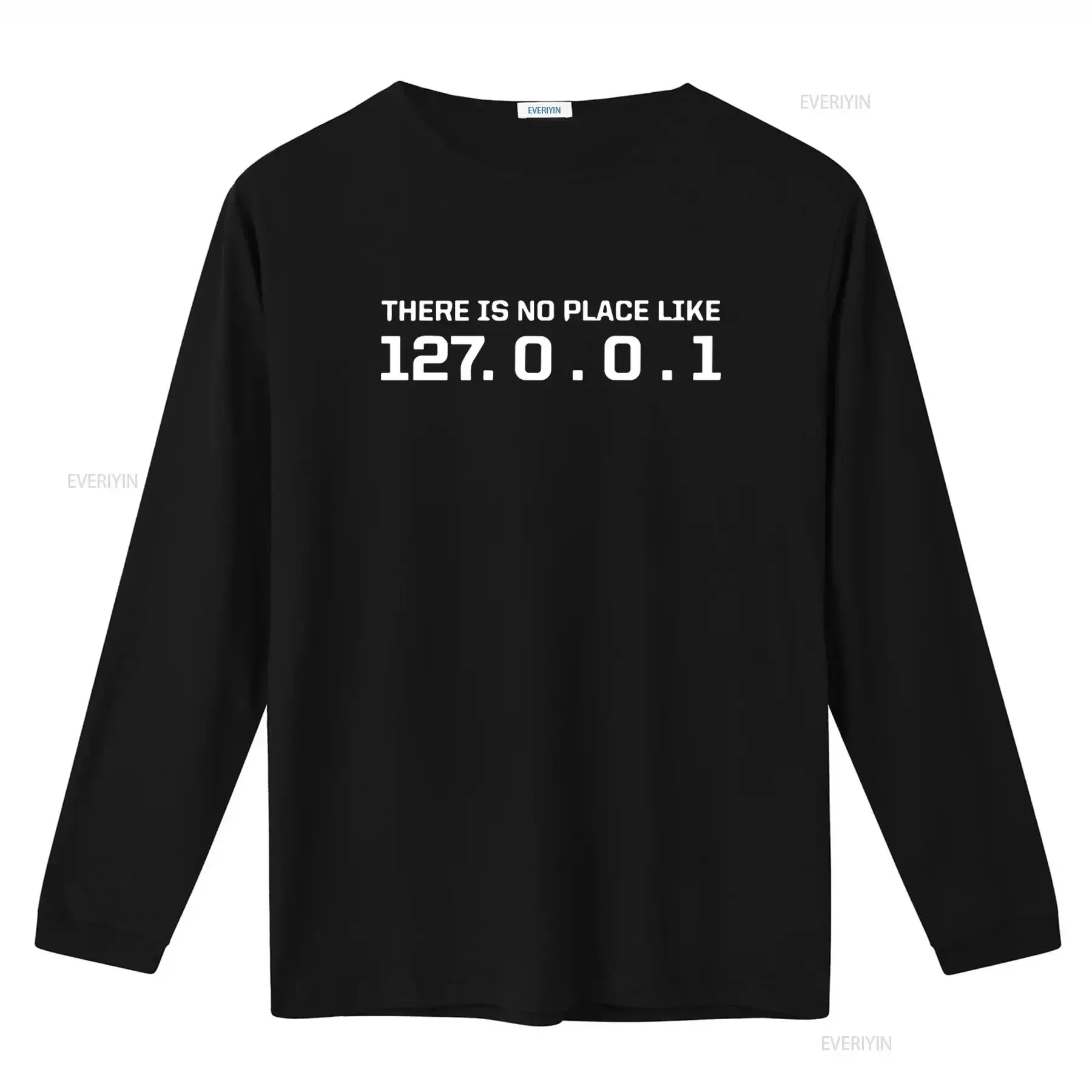 Mens Computer There is no Place Like 127 0 1 Home Geek Nerd T Shirt vintage Washed Top For Everyday Wear Comfortable Versatile