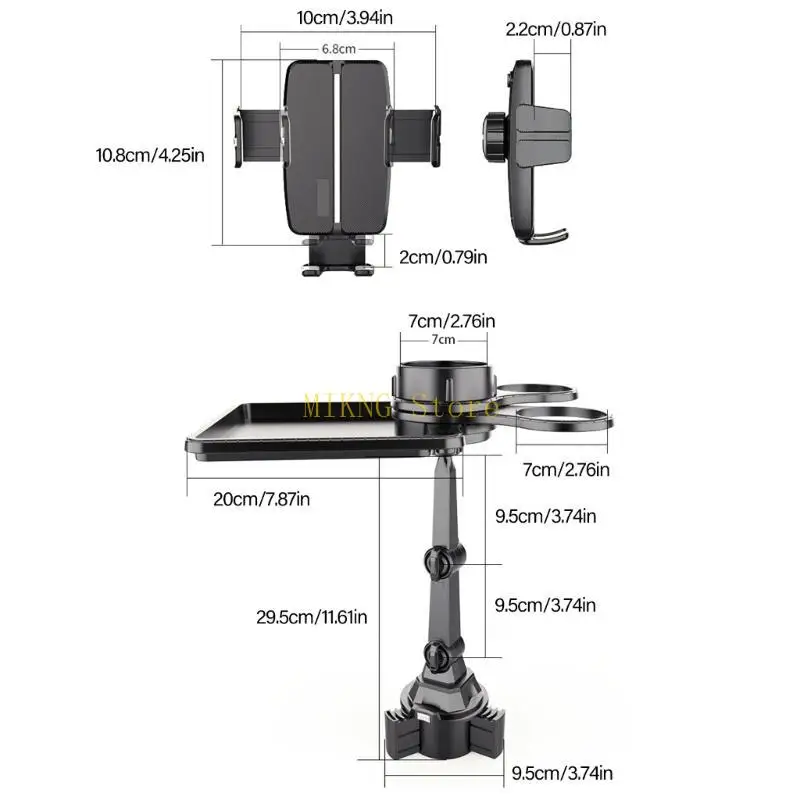 안전한 자동차 컵홀더 전화 크래들 랙 홀더 편리한 사용을 위한 확장 가능한 베이스 베스트 세일