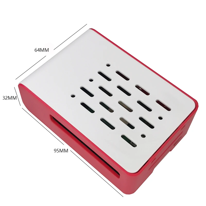 Raspberry Pi 5 Red and White ABS Shell Compatible with Official Radiator Fan Active Cooling