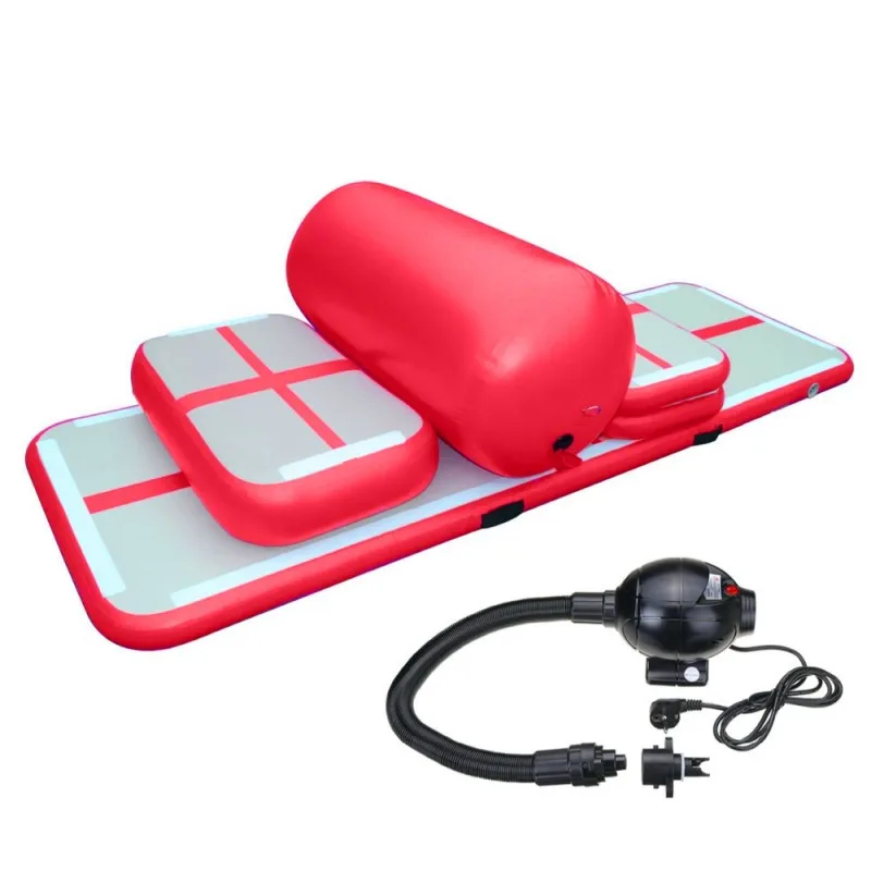 Gymnastik-Lufttumbling-Track, ein Set kleiner aufblasbarer Sprungmatten, aufblasbarer Sport-Airtrack für das Fitnessstudio mit Pumpe – Detail 4