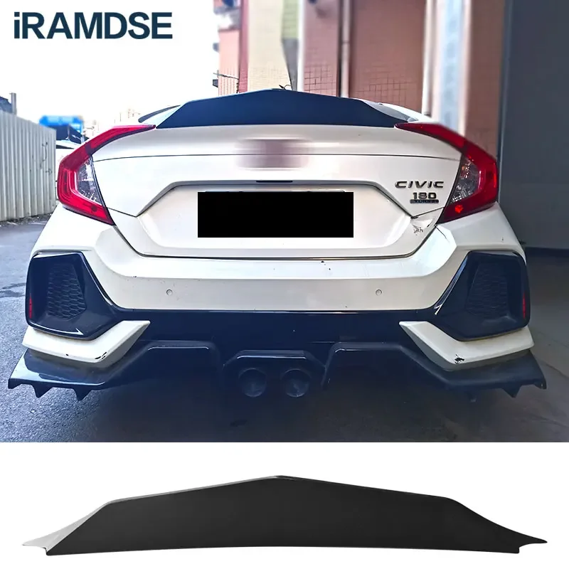 

New！ Real Carbon Spoiler for Honda Civic 10th Generation Tail Fin 2016 2017 2018 2019 4 Door Sedan Car Rear Wing