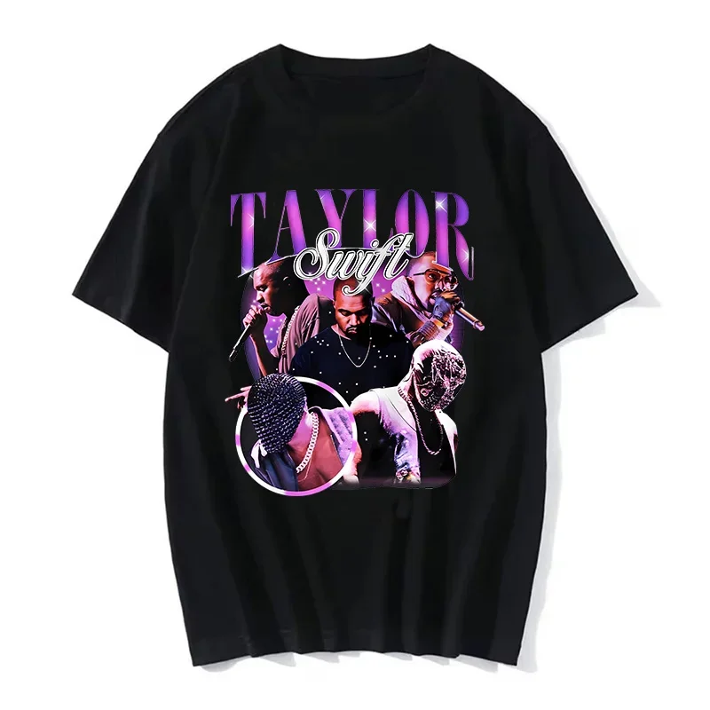 

Funny Kanye West Women's T-shirt Men's Retro Hip Hop Rap Style T-shirt Men's Women's Short Sleeve T-shirt Fashion Street Wear
