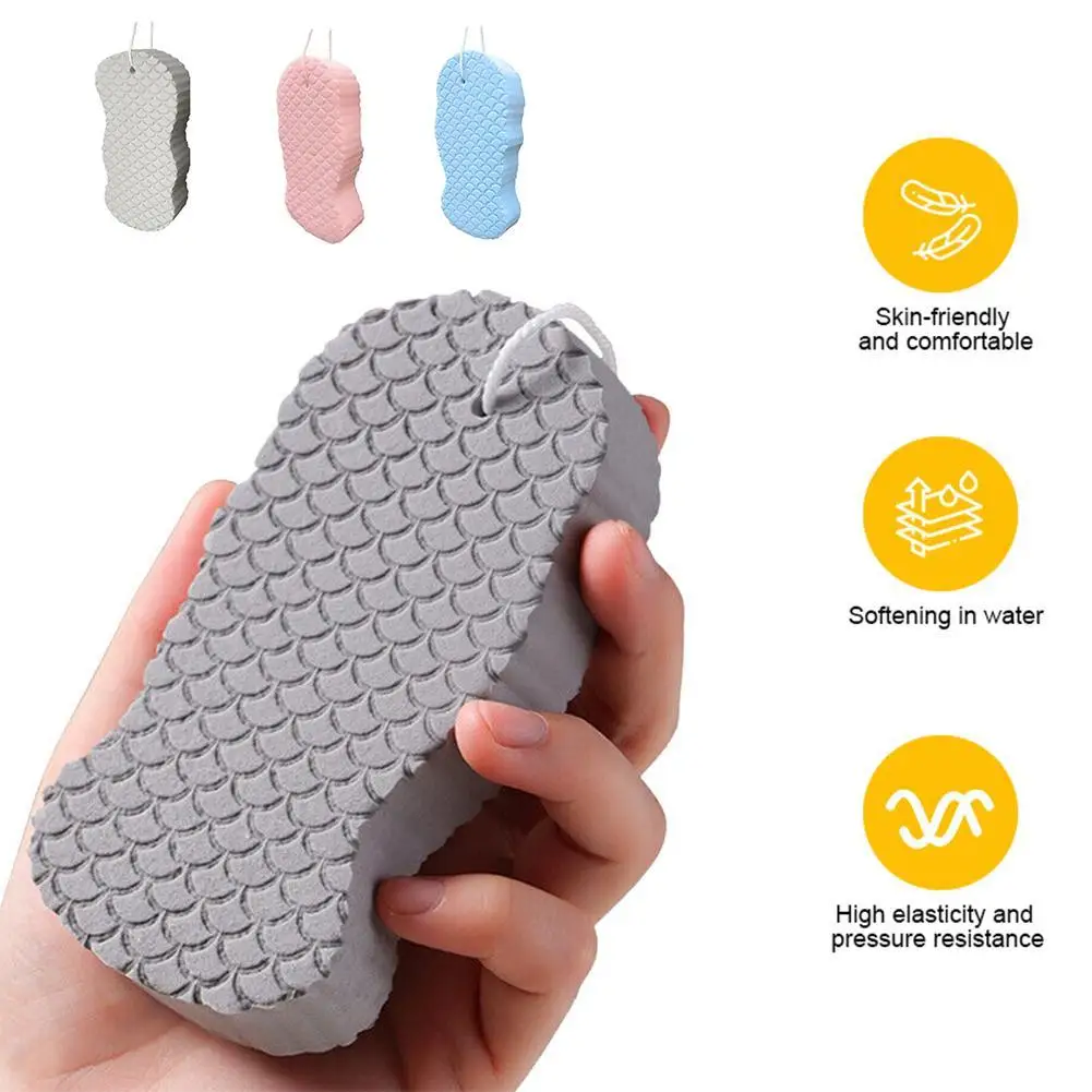 

1Pcs Soft Bath Sponge Body Scrub Bast Wisp Massage Brush Body Washcloth Skin Scrubber Relax Exfoliating Skincare Shower Tool