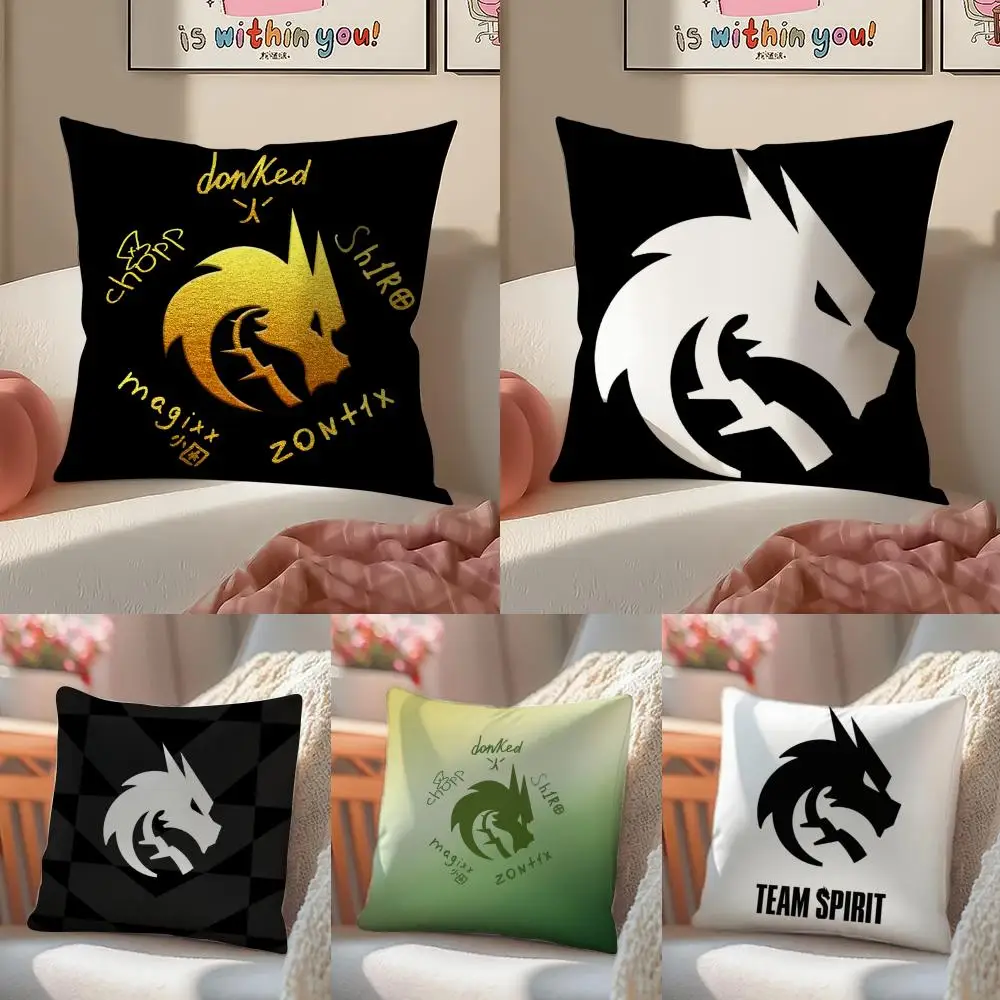 Famous Team S-Spirit Cool Cushion Cover Soft Plush Pillow Cover Double-Sided Printed Sofa Cushion Summer Home Decor Gift