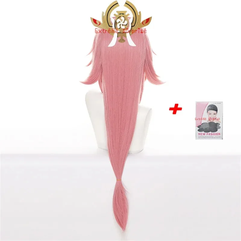 2025 جينشين إمباكت ياي ميكو كوسبلاي مشروع سيليستيا طويل مستقيم مقاومة للحرارة الشعر الاصطناعية الكبار غطاء شعر مستعار مجاني #5