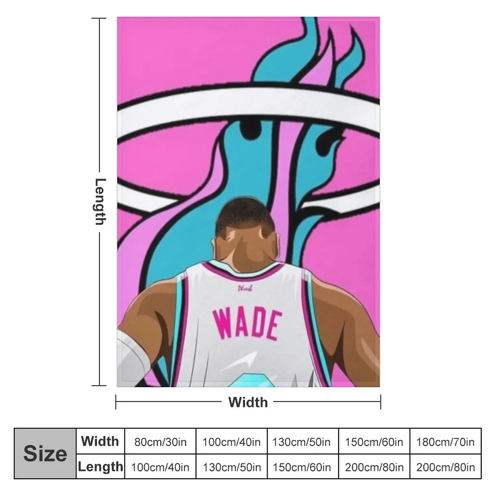 Dwyane Wade Throw Blanket Flannel Fabric Travel Single Blankets