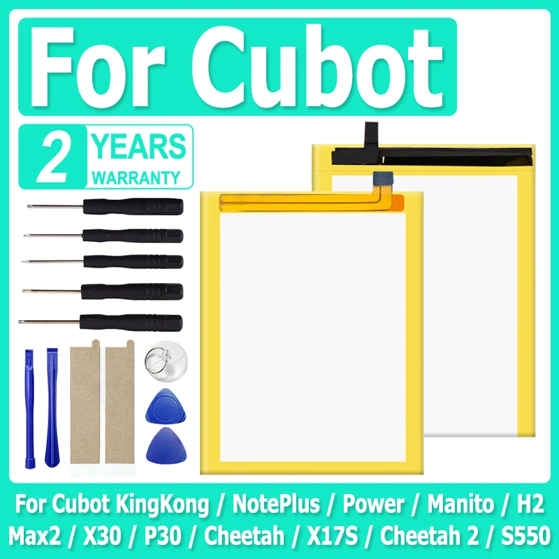 

Cheetah KingKong NotePlus Power Max2 X30 H2 Battery For Cubot Cheetah 2 H2 X30 P30 Power KingKong Note Max2 S550 Manito Pro Plus