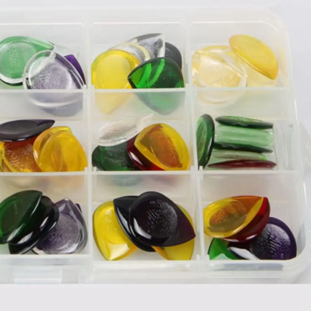 10pcs Random Color Guitar Picks ABS Plectrums Acoustic Guitar Picks Thickness Celluloid Droplet Shaped Guitar Pick