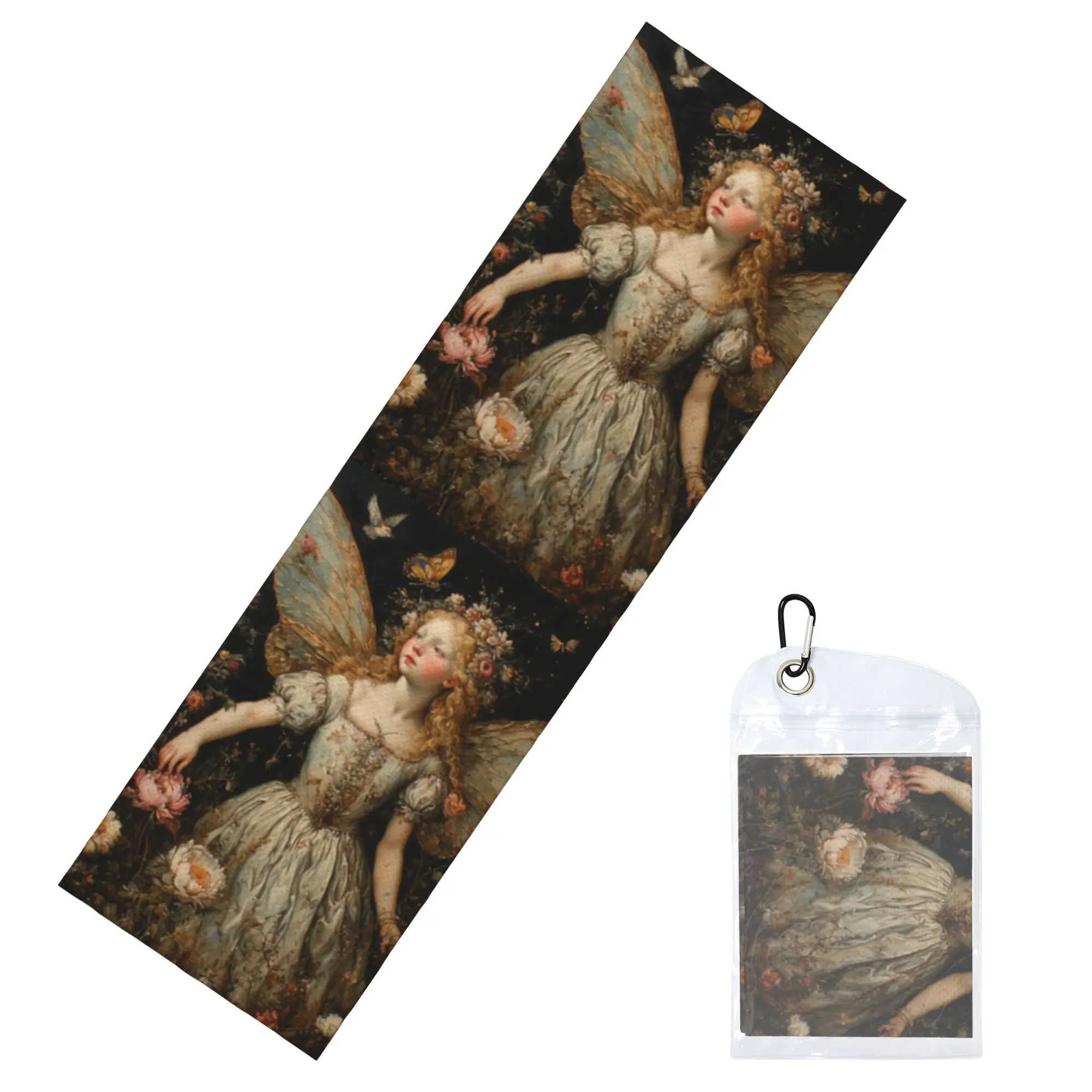 Victorian Angel And Flowers Cold Exercise Towel   Super Soft Breathable Instant Cooling Towel Swimming Towels