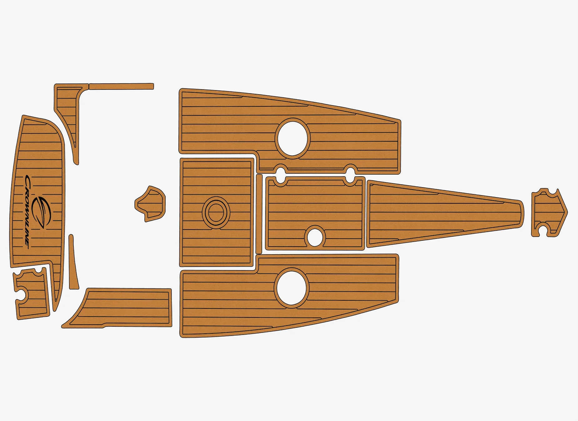 2006-2008 Crownline 210 LPX 1/4 "6mm mousse EVA antidérapant PVC teck terrasse marine tapis seadek aqua tapis sol marin