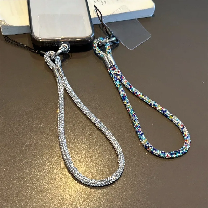 For Cell Phone Short Flash Diamond Lanyard Strap Pendant On The Phone Wrist Chain Luxury Anti-Lost Hand Rope Fashion Ornaments