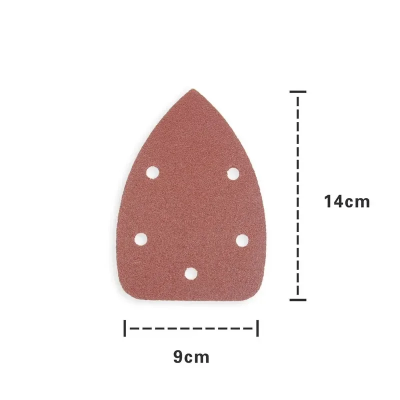 40 sztuk/zestaw trójkątne arkusze szlifierskie szlifierka papier ścierny 140mm * 90mm tarcza szlifierska polskie moc narzędzie ścierne opaska otwór