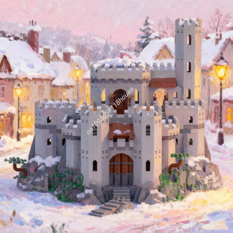 3237pcs MOC Medieval Castle Keep Interiors Model Building Blocks Toys Construction DIY Christmas Gift Idea Education Brick