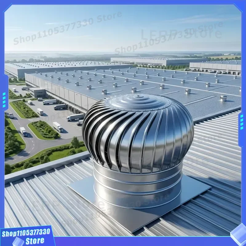 Turbo Roof Vent Exhaust Fan for Home Office Efficient Air Circulation Ventilation System Durable Metal Housing Weather