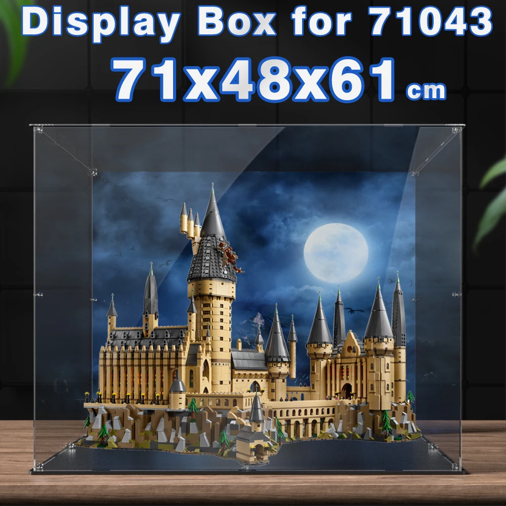 

Акриловая витрина для 71043, витрина для строительного блока Magic School Castle, пылезащитная прозрачная витрина, ящик для хранения кирпичей