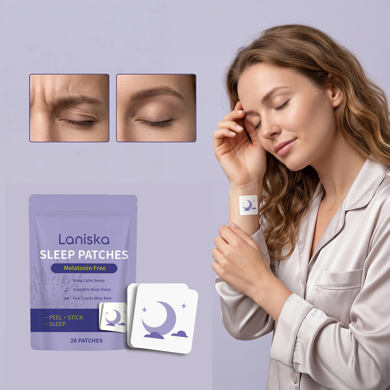 Natural Sleep Aid Patch Herbal Sleep Support Patch Gentle Long-Lasting Comfort For All-Night Rest Relaxing Evening Wellness