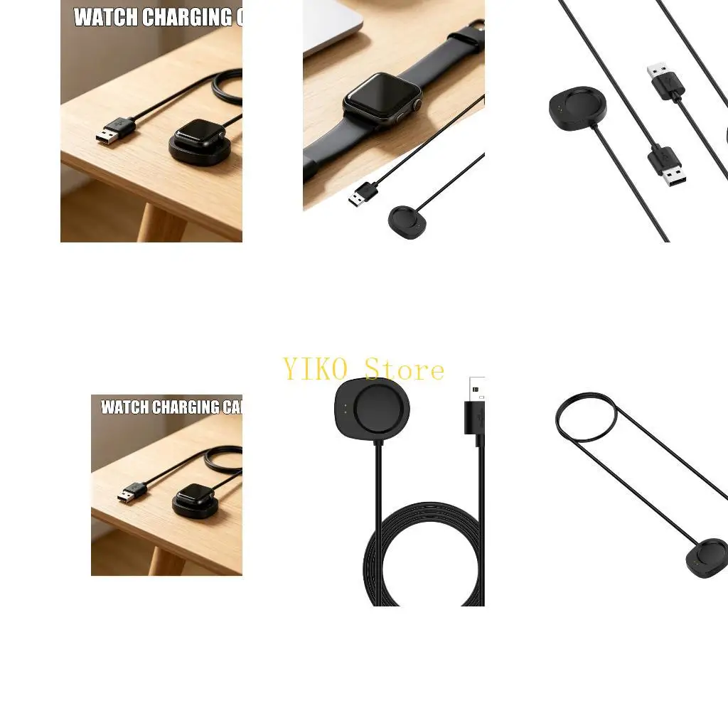 K32C Smartwatch Accessories Replacement Charging Cable Cord for Bip USB Charging Wire Line 100Cm Portable