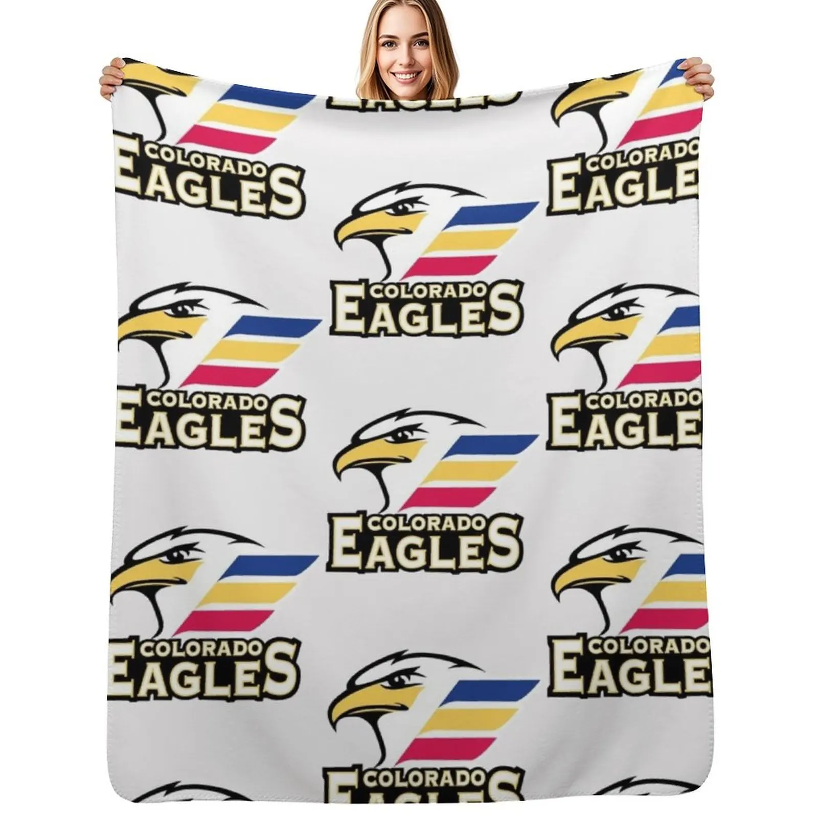 Eagles Hockey Colorado Throw Blanket halloween Designers heavy to sleep christmas gifts Custom cosplay anime Blankets