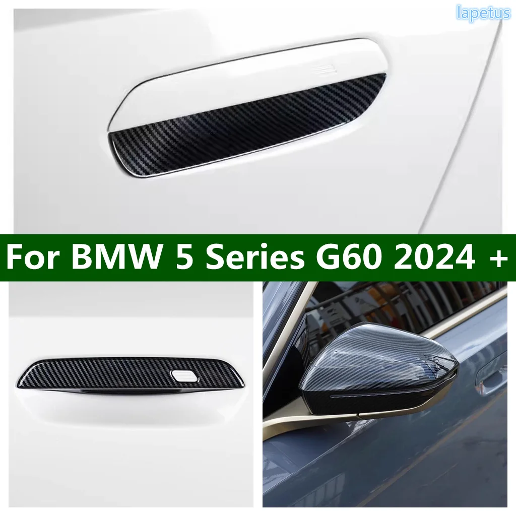 Door Handle Clasing Catch Bowl Rearview Mirror Decoration Protector Cover Trim For BMW 5 Series G60 2024 2025 Car Accessories