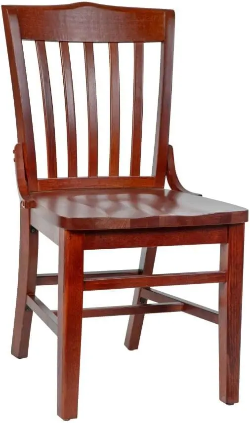 Flash Furniture Hercules Series School House Back Wood Restaurant Chair, Classic Armless Dining Chair For Restaurants/Kitchens,