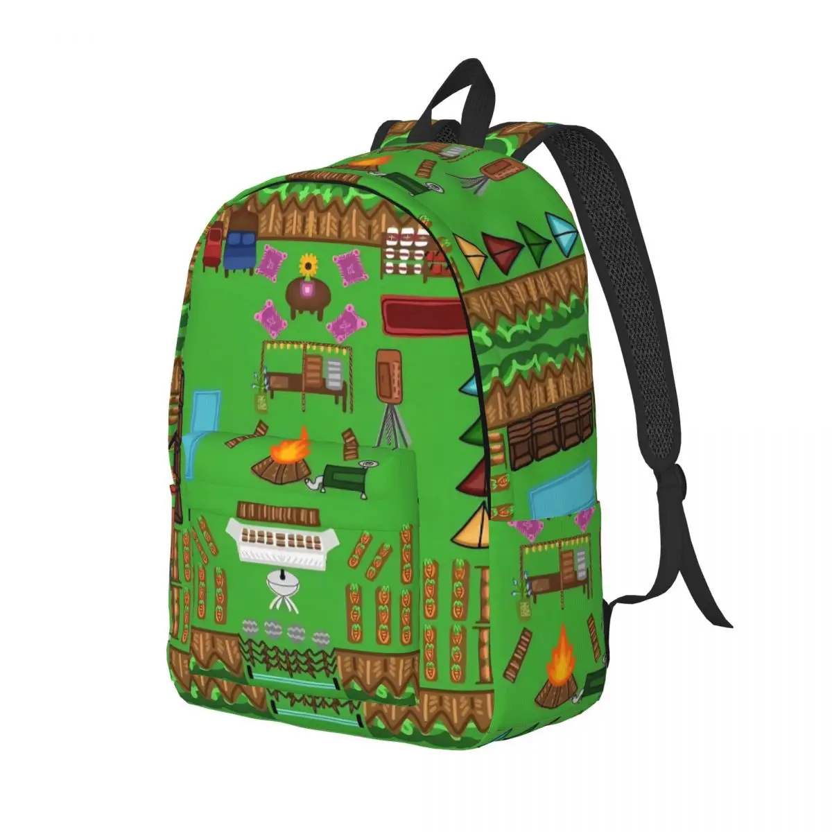 99-Nights Base Ideas In The Forest Backpack for Men Women Student Work Daypack Survival Game Laptop Computer Canvas Bags Sports