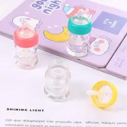 Latas vacías de plástico rellenables con forma de botella linda de leche, contenedor de cosméticos portátil Kawaii, aceite de labios novedoso, tarro DIY, suministro de mascotas, 7ml