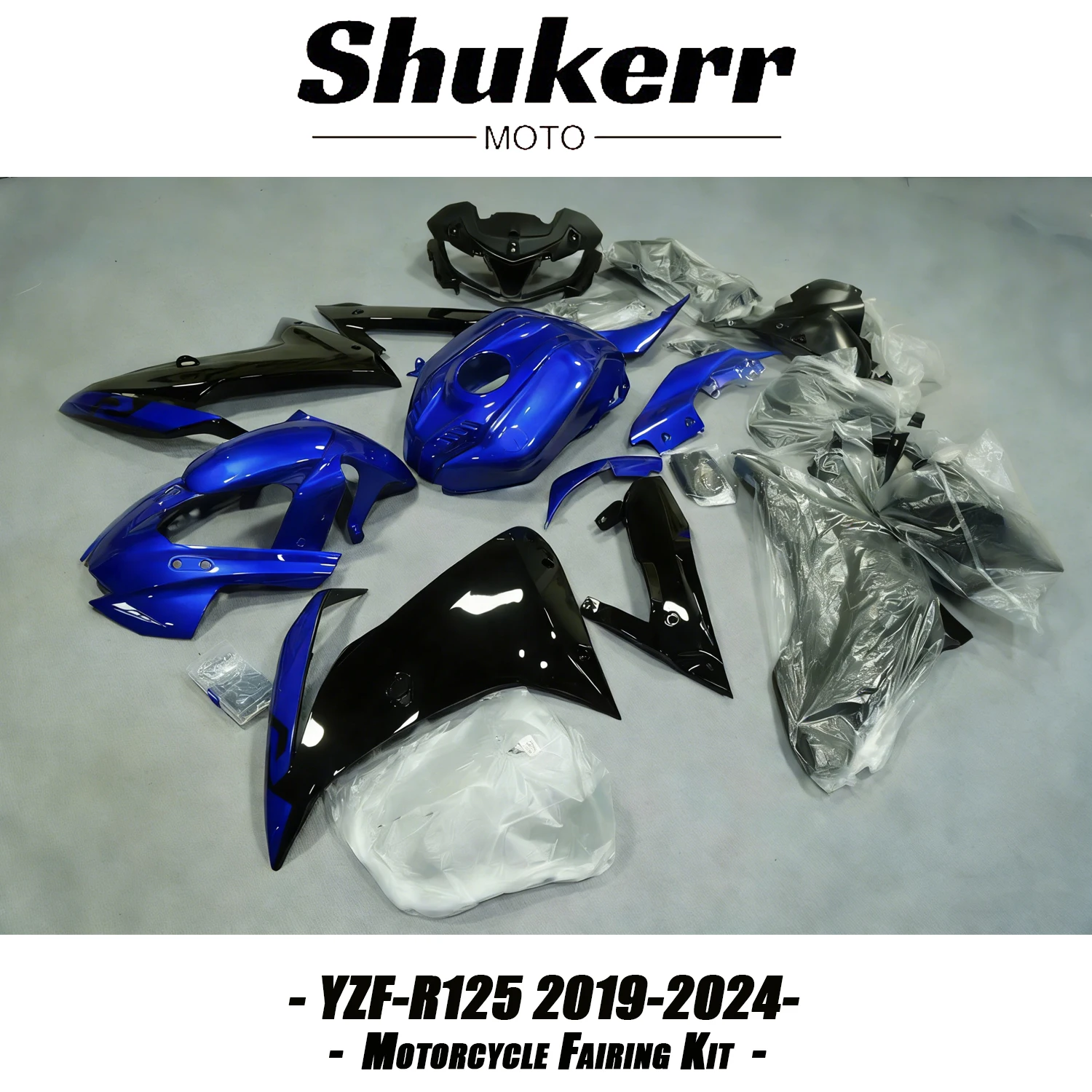 Fit for Yamaha Yzf-R15 Yzf R125 2019-2022 20 21 22 Black Blue Motorcycle Plastics Fairing Kit Injection Mold Bodywork Panel Kit