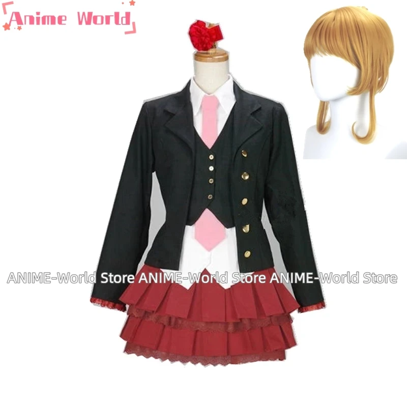 《Custom size》Anime Umineko No Naku Koro Ni Beatrice Party Fashion Lolita Dress Skirt Uniform Cosplay Costume Any Size Wig