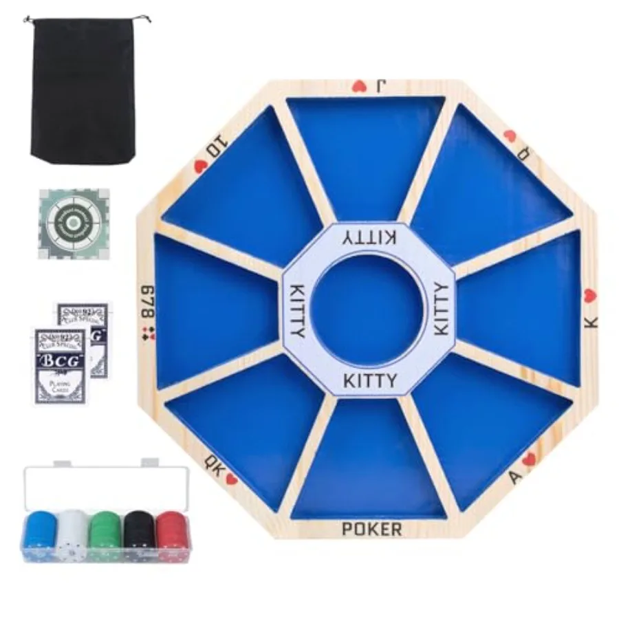 

Wooden Michigan Rummy Board GameTripoley Game Deluxe Set with 1 Michigan Rummy Board 2 Pokers 100 Chips in a Box 1 Game Manual