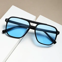 Fashion rice nail double beam men's sunglasses European and American pilot sunglasses cross-border riding driving sunglasses